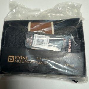 STONE MOUNTAIN PEBBLES SMALL ZIP AROUND WALLET TAN/BLACK/BONE NEW WITH TAGS
